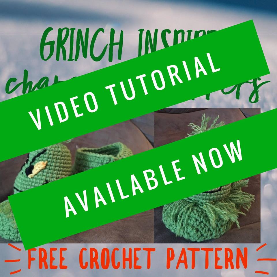 crochet grinch slippers