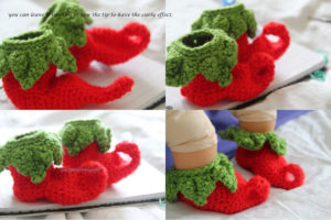 crochet elf booties, free elf bootie patterns, crochet elf slippers