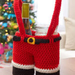 crochet christmas patterns, santa pants gift holder crochet pattern, free crochet pattern, santa pants free crochet pattern