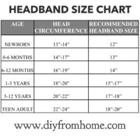 Headband Size Chart