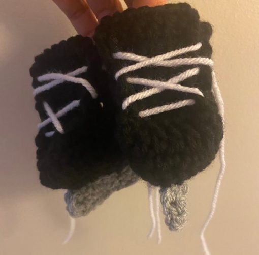 Knitted hockey deals skate booties