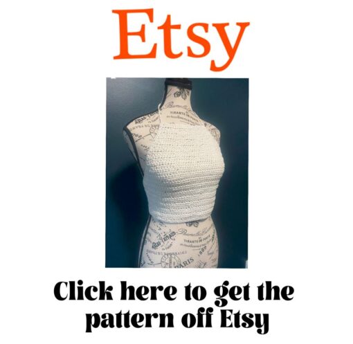 etsy crochet patterns, easy crochet pattern, easy crochet halter top pattern
