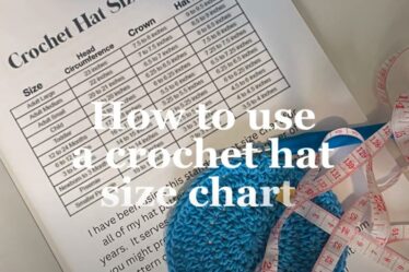 size chart, crochet hat size, how to crochet a hat