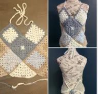 granny square, granny square halter top, crochet summer top, crochet granny square, crochet granny square halter top, how to crochet a granny square, Crochet granny square top pattern free, Easy crochet granny square top, crochet granny square top youtube, crochet boho granny square top, boho top, boho style,