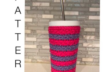 crochet tumbler sleeve, crochet tumbler sleeve with bottom, crochet tumbler sleeve pattern, how to crochet a tumbler sleeve, crochet cup sleeve, crochet mug sleeve, how to crochet a tumbler sleeve, how to crochet a cup sleeve, crochet sleeve with bottom, star stitch, star stitch tumbler sleeve, star sleeve crochet pattern