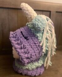 unicorn, unicorn hooded cowl, unicorn hat, kids unicorn hood, crochet unicorn