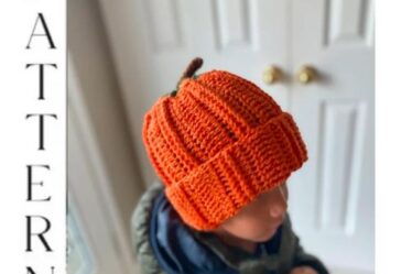 crochet pumpkin hat, pumpkin hat, crochet hat pattern, crochet pumpkin hat pattern