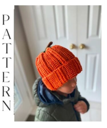 crochet pumpkin hat, pumpkin hat, crochet hat pattern, crochet pumpkin hat pattern