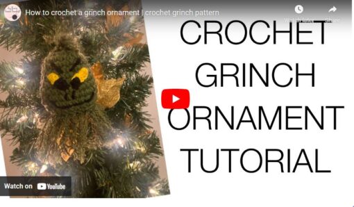 crochet, crochet Grinch, grinch ornament, crochet Christmas ornament, how to crochet grinch, free grinch pattern,