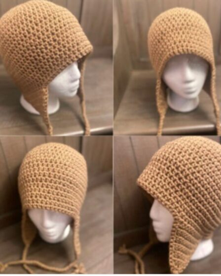 crochet beanie, crochet beanie pattern, beanie with earflaps, how to crochet a beanie with earflaps